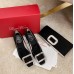 Roger Vivier Trompette Crystal Buckle Pumps in Black Satin