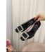 Roger Vivier Trompette Crystal Buckle Pumps in Black Satin