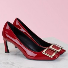 Roger Vivier Belle Vivier Trompette 70mm Pumps In Red Patent Roger Vivier Belle Vivier Trompette 70mm Pumps In Red Patent
