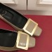 Roger Vivier Belle Vivier 45mm Pumps In Beige Patent Leather Roger Vivier Belle Vivier 45mm Pumps In Beige Patent Leather