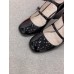 Roger Vivier Tres Vivier Strass Buckle Mini Babies Pumps in Black Patent Leather