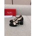 Roger Vivier Tres Vivier Strass Buckle Mini Babies Pumps in Black Patent Leather