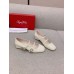 Roger Vivier Tres Vivier Strass Buckle Mini Babies Ballerinas in White Patent Leather Roger Vivier Tres Vivier Strass Buckle Mini Babies Ballerinas in White Patent Leather