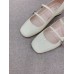 Roger Vivier Tres Vivier Strass Buckle Mini Babies Ballerinas in White Patent Leather Roger Vivier Tres Vivier Strass Buckle Mini Babies Ballerinas in White Patent Leather