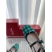 Roger Vivier Tres Vivier Strass Buckle Mini Babies Ballerinas in Green Fabric Roger Vivier Tres Vivier Strass Buckle Mini Babies Ballerinas in Green Fabric