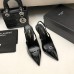 Saint Laurent Luna Slingback Pumps 105mm In Black Patent Leather Saint Laurent Luna Slingback Pumps 105mm In Black Patent Leather