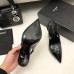Saint Laurent Luna Slingback Pumps 105mm In Black Patent Leather Saint Laurent Luna Slingback Pumps 105mm In Black Patent Leather