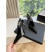 Saint Laurent Lee Slingback Pumps in Black Glazed Leather Saint Laurent Lee Slingback Pumps in Black Glazed Leather