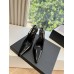 Saint Laurent Lee Slingback Pumps in Black Glazed Leather Saint Laurent Lee Slingback Pumps in Black Glazed Leather