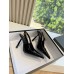 Saint Laurent Lee Slingback Pumps in Black Patent Leather