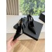 Saint Laurent Lee Slingback Pumps in Black Patent Leather