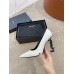 Saint Laurent Opyum 110 Pumps In White Patent Leather with Black Heel Saint Laurent Opyum 110 Pumps In White Patent Leather with Black Heel