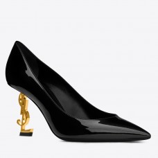 Saint Laurent Opyum Pumps 85mm In Patent Leather with Gold Heel Saint Laurent Opyum Pumps 85mm In Patent Leather with Gold Heel
