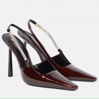 Saint Laurent Blake Slingback Pumps 110mm in Red Patent Leather Saint Laurent Blake Slingback Pumps 110mm in Red Patent Leather