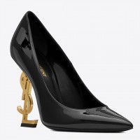 Saint Laurent Opyum 110 Pumps In Patent Leather with Gold Heel Saint Laurent Opyum 110 Pumps In Patent Leather with Gold Heel