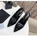 Saint Laurent Opyum Slingback Pumps 110mm With Black Heel Saint Laurent Opyum Slingback Pumps 110mm With Black Heel
