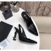 Saint Laurent Opyum Slingback Pumps 110mm With Black Heel Saint Laurent Opyum Slingback Pumps 110mm With Black Heel