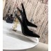Saint Laurent Opyum Slingback Pumps 110mm With Gold Heel Saint Laurent Opyum Slingback Pumps 110mm With Gold Heel