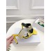 Sergio Rossi SR Paris Sandals 90MM in Yellow Satin with Rhinestones