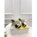 Sergio Rossi SR Paris Sandals 90MM in Yellow Satin with Rhinestones