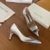Sergio Rossi SR1 Pumps 75mm In Silver Lambskin Sergio Rossi SR1 Pumps 75mm In Silver Lambskin