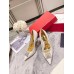 Valentino One Stud Pumps 100mm in White Nappa Leather with Crystal Valentino One Stud Pumps 100mm in White Nappa Leather with Crystal
