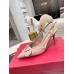 Valentino Vlogo Slingback Pumps 80mm In Rose Cannelle Patent Leather