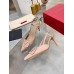 Valentino Vlogo Slingback Pumps 80mm In Rose Cannelle Patent Leather