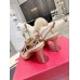 Valentino Vlogo Slingback Pumps 80mm In Rose Cannelle Patent Leather
