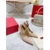 Valentino Tan-Go Pumps 100mm In Nude Patent Leather