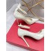 Valentino Tan-Go Pumps 100mm In White Patent Leather Valentino Tan-Go Pumps 100mm In White Patent Leather