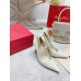 Valentino Tan-Go Pumps 100mm In White Patent Leather Valentino Tan-Go Pumps 100mm In White Patent Leather