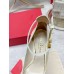 Valentino Tan-Go Pumps 100mm In White Patent Leather Valentino Tan-Go Pumps 100mm In White Patent Leather