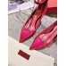 Valentino Tan-Go Pumps 100mm In Rose Red Patent Leather