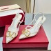 Valentino Vlogo Slingback Pumps 80mm in PVC with White Leather Valentino Vlogo Slingback Pumps 80mm in PVC with White Leather