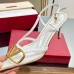 Valentino Vlogo Slingback Pumps 80mm in PVC with White Leather Valentino Vlogo Slingback Pumps 80mm in PVC with White Leather