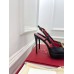 Valentino VLogo Signature Slingback Platform Pumps 120mm In Black Calfskin Valentino VLogo Signature Slingback Platform Pumps 120mm In Black Calfskin