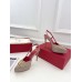 Valentino VLogo Signature Slingback Platform Pumps 120mm In Poudre Calfskin Valentino VLogo Signature Slingback Platform Pumps 120mm In Poudre Calfskin
