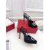 Valentino VLogo Signature Slingback Platform Pumps 120mm In Black Satin Valentino VLogo Signature Slingback Platform Pumps 120mm In Black Satin