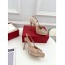 Valentino VLogo Signature Slingback Platform Pumps 120mm In Nude Satin Valentino VLogo Signature Slingback Platform Pumps 120mm In Nude Satin