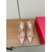 Valentino Rockstud Bow Slingback Pumps 100mm in Powder Patent Leather Valentino Rockstud Bow Slingback Pumps 100mm in Powder Patent Leather