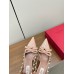 Valentino Rockstud Bow Slingback Pumps 100mm in Powder Patent Leather Valentino Rockstud Bow Slingback Pumps 100mm in Powder Patent Leather