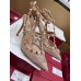 Valentino Rockstud Pumps 100mm in Nude Mesh with Crystal