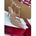 Valentino Rockstud Pumps 100mm in Nude Mesh with Crystal
