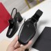 Valentino VLogo Locker Mary-Jane Slingback Pumps 60mm in Black Calfskin Valentino VLogo Locker Mary-Jane Slingback Pumps 60mm in Black Calfskin