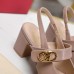 Valentino VLogo Locker Mary-Jane Slingback Pumps 60mm in Nude Calfskin Valentino VLogo Locker Mary-Jane Slingback Pumps 60mm in Nude Calfskin