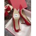 Valentino Rockstud Pumps 100mm In Red Patent Leather