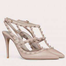 Valentino Rockstud Ankle Strap Black Pumps 100mm with Poudre Studs Valentino Rockstud Ankle Strap Black Pumps 100mm with Poudre Studs