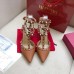 Valentino Rockstud Ankle Strap Pumps 100mm In Brown Calfskin Valentino Rockstud Ankle Strap Pumps 100mm In Brown Calfskin