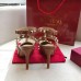 Valentino Rockstud Ankle Strap Pumps 100mm In Brown Calfskin Valentino Rockstud Ankle Strap Pumps 100mm In Brown Calfskin